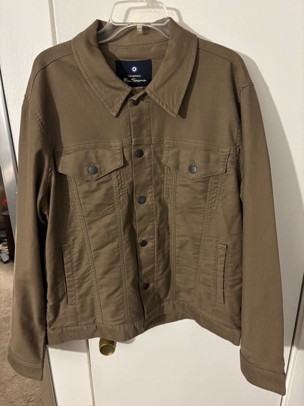 Ben Sherman Olive Green Cotton Shirt Jacket